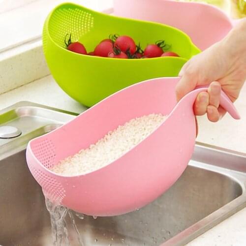 Rice Cleaner Vegetable and Fruit Cleaning, Plastic Rice Bowl, Drain Basket, Vegetable Basket, Vegetable Basket, Kitchen Supplies