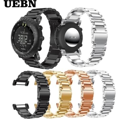 UEBN Stainless Steel Replacement Band With connector for SUUNTO Core Strap Smart Watch Accessories Watchband