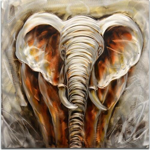 Modern art abstract colors oil paintings the Wise Elephant Hand painted canvas art for wall decor High quality