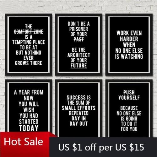 Modern Wall Art Motivational Prints Office Decor Entrepreneur Inspirational Canvas Painting Decor Pictures Posters Room Decor
