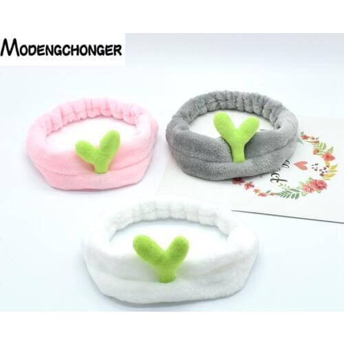 For Women Girls Elastic Hair Band Cactus Bean Sprouts Headband Creative Personality Cute Hairband Fashion Sweet Hair Accessories