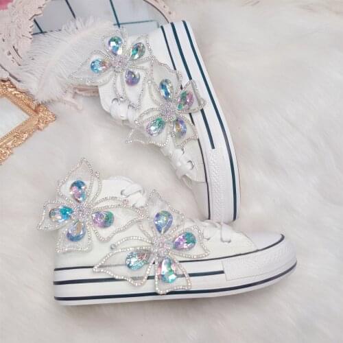 New fresh and sweet windproof canvas shoes breathable graffiti flat lace-up womens shoes