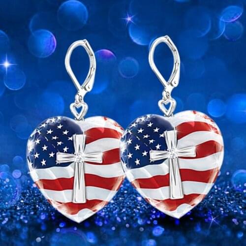 Christianity Aesthetic Accessories Earrings for Women Dangle Earrings Korean Fashion Trending Products 2021 Cross Heart Crystal
