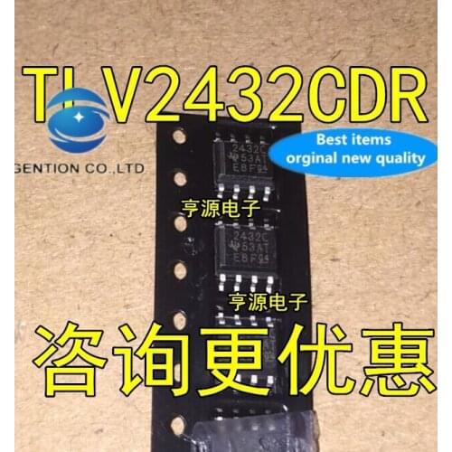 10PCS TLV2432CDR 2432C TLV2432C SOP8 in stock 100% new and original