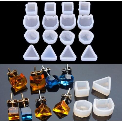 2Pcs Silicone Resin Craft Making Tool Multi Making Resin Casting Handmade Jewelry Rings Mold Pendant Earring