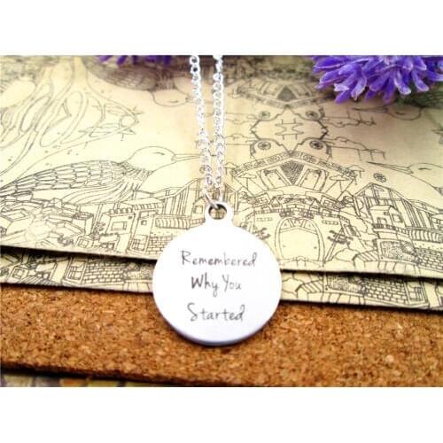 3pcs/lot Fashion stainless steel necklace "remembered you started" Charm Pendant necklace Jewelry Gift more style for choosing