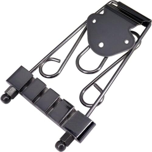 4 String Guitar Bass Bridge Parts Long Trapeze Tailpiece for Jazz Guitar 1Pc