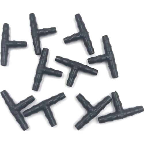 50pcs Three-way Water Connectors Agricultural Irrigation Garden Lawn 4/7mm Water Hose Connector Drip Irrigation System