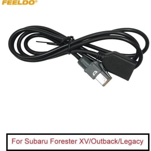 FEELDO 1PC Car Audio Female USB AUX-In Cable Adapter 4Pin Connector For Subaru Forester XV/Outback/Legacy #AM5662