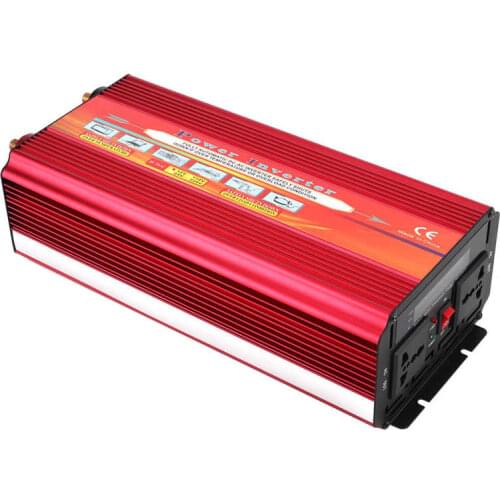 Car Inverter Power Converter LCD Display with Dual Fan for Outdoor Travel Home Use