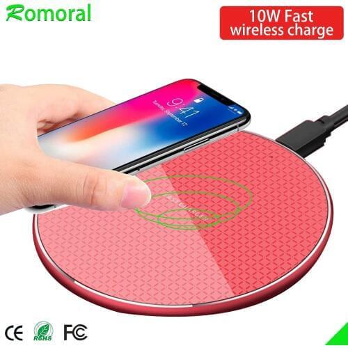 10W Fast Wireless Charger For Samsung Galaxy S10 S9/S9+ S8 Note 9 USB Charging Pad for iPhone 11 Pro XS Max XR X 8 Plus
