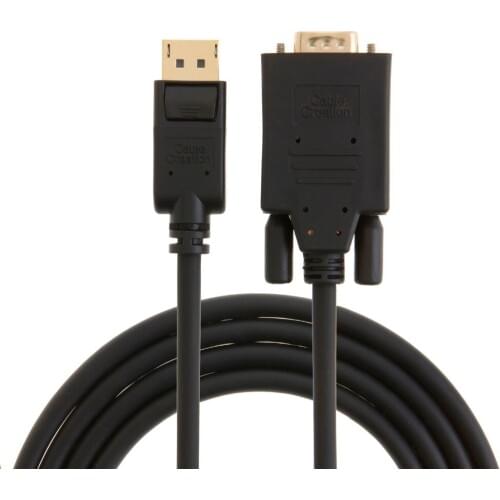 CableCreation (2-Pack) 6 Feet DisplayPort to VGA Cable, Gold Plated Standard DP to VGA Male Cable, 1.83M / Black