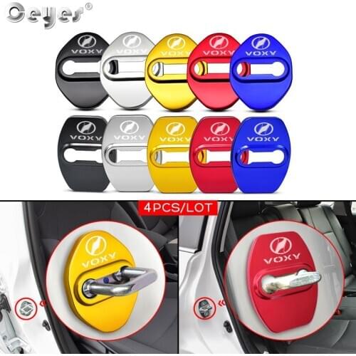 Ceyes 4pcs Car Accessories Protect Door Lock Cover Buckle For Toyota Voxy Corolla Chr Rav4 Vellfire Camry Auto Decorate Styling