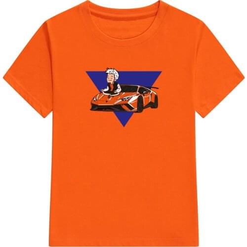 Childrens 100% Cotton T Shirts Merch A4 Lamba Print Casual Family Clothing Set boys & girls Fashion Tops