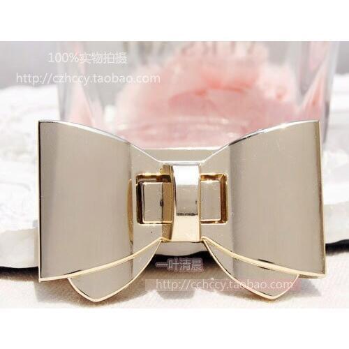 DIY bags hardware accessories, bows lock twist lock, switch lock pack 59mm * 38mm