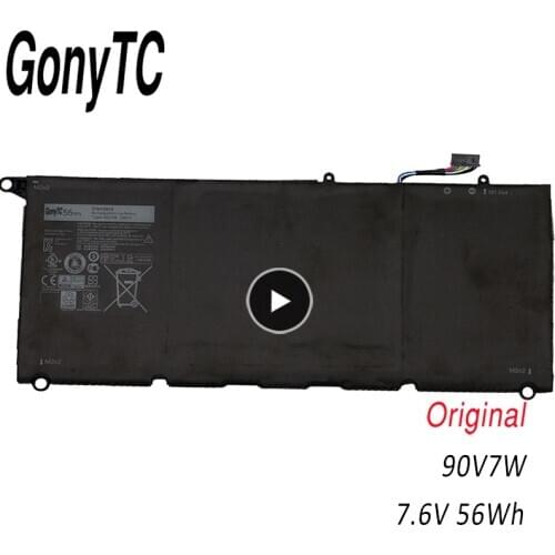 GONYTC 90V7W 56Wh 7.6V Genuine JHXPY 5K9CP JD25G 090V7W Laptop Battery For Dell XPS 13 9343 9350 RWT1R DIN02 0N7T6 0DRRP