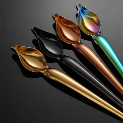 Cream Decorating Filter Spoon DIY Stainless Steel Chocolate Spoon Cake Tools Cake Pencil Writing Decoration Accessories