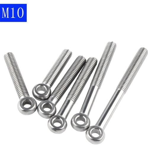 M10 - 1.5 10mm 304 Stainless Steel Machinery Shoulder Lifting Eye Screws Bolts O ring head Axle
