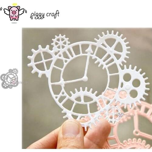 Piggy Craft metal cutting dies cut die mold Gear clock decoration Scrapbook paper craft knife mould blade punch stencils dies