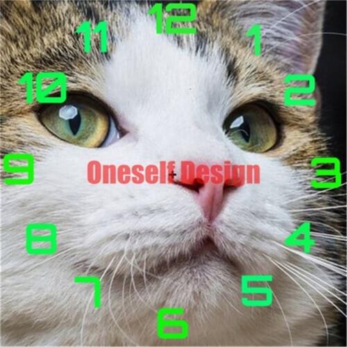 2021 5d diamond painting clock cat diamond embroidery clock beach rhinestone pictures decoration home diamond art kit diy frame