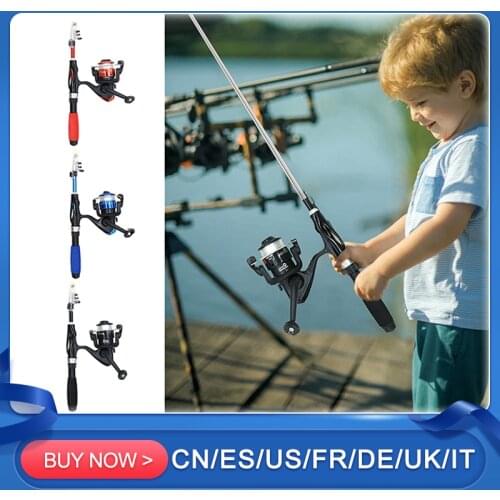 Mini Telescopic Fishing Pole Set With Reel Bait Box Fishing Rod Kit For Children Outdoor Portable Fishing Pole Set