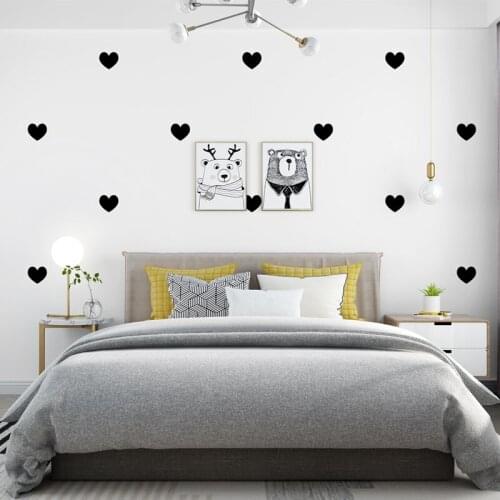 Modern Nordic INS Geometric Pattern 3D Pure Paper Wallpaper Black Pink Loving Heart Living Room Bedroom TV Background Wall Paper