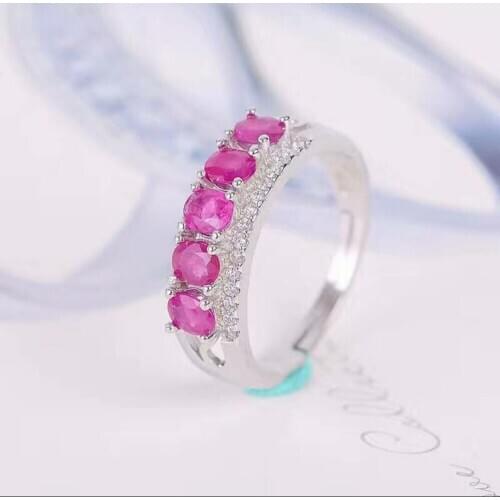Real ruby ring Free shipping Natural real ruby 925 sterling silver Finger rings