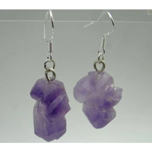 Natural stone Irregular Shape Purple Amethysts Quartz Jewelry making charm Pendant for diy Jewelry making Earrings Ms. giftA33