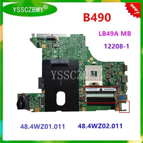 NEW LB49A MB 12208-1 48.4WZ02.011 Motherboard For Lenovo B490 48.4WZ01.011 Notebook motherboard with HM70 chipset 100% test OK