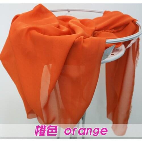 Orange Chiffon Fabric Sheer Bridal Wedding Dress Lining Fabric Skirt 60" Wide 5 Yards Per Lot Free Shipping