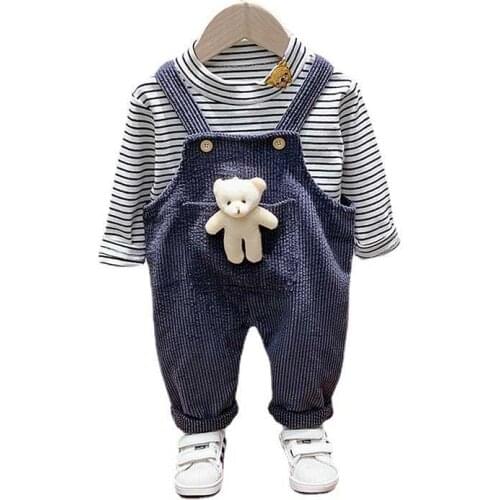 Autumn Infant Tracksuit Spring Children Clothes Baby Boys Girls Cartoon T Shirt Pants 2Pcs/sets Kids Toddler Fashion Sportswear