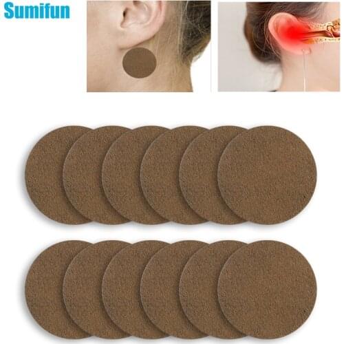 12Pcs Herbal Extract Tinnitus Treatment Patch For Ear Pain Hearing Loss Deafness Treatment Stickers Natural Medical Plaster