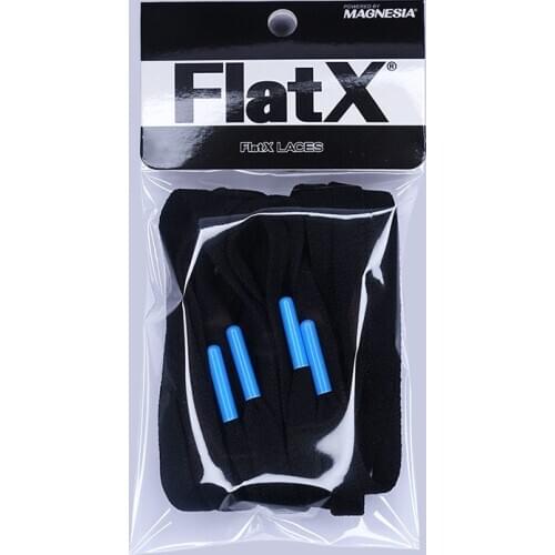 FlatX 8mm Black/Bright Blue Color Metal Tips Shoelaces High Quality Professional Sneaker Laces Shoelace Lacet