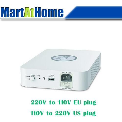 300W AC Voltage Converter 220V to 100V 110V Step Down / 110V to 220V Step Up Travel Wireless Charging, Usb Port