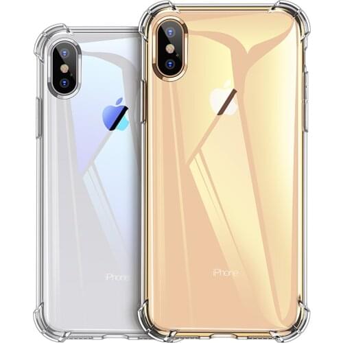Anti-Fall Shockproof Tpu Phone Case For iPhone 12 11 Pro X XS XR XS Max 8 7 6 6S Plus SE 2nd 5 5S Transparent Protection Cover