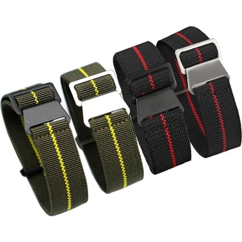 20mm 22mmelastic nylon band for samsung galaxy watches 3 41 45mm strap for amazfit nato watch troops parachute backpack bracelet