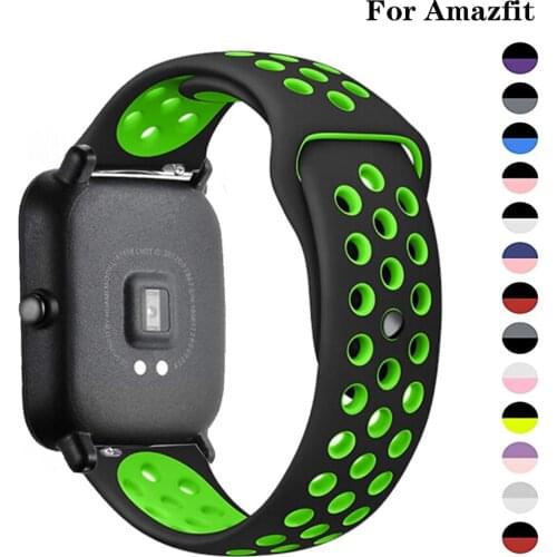 20mm/22mm Silicone Strap For Amazfit GTS/2/2e/GTS2 Mini/GTR 42mm/47mm/GTR2/2e/stratos 2/3 Watch Bracelet Amazfit bip band