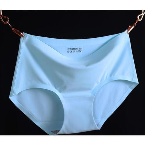 BRZFMRVL Sexy Panty Underwear Sexy Breathable Brief Underpants summer autumn winter spring ice silk soft women briefs S M L XXL