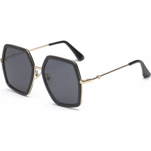 MAXJULI Oversized Sunglasses for Women Men Brand Designer Metal Eyewear Female Shades UV Protection Oculos de Sol 8058