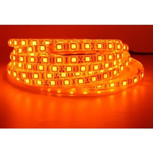Led strip lights decoration for wall bedroom True Orange no Amber Yellow 3528 5050 SMD 12V Car Tail Lamp Stop Light Indicator