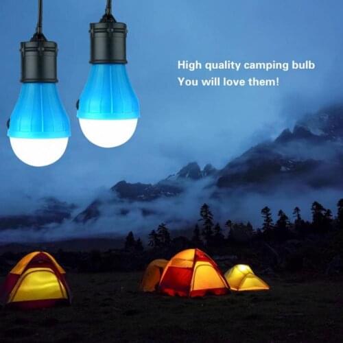 LED Lamp Bulb Portable Emergency Outdoor Tent Light Waterproof Lantern Hiking Fishing Flashlight Camping Light Use 3*AAA