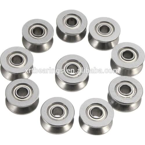 U624 U-shaped guide wheel bearings U624RS U624ZZ 4X13X6mm for textile machine