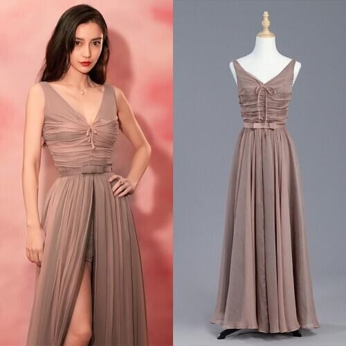 V New star with neck gauze sexy temperament of cultivate morality fashion dress two suits