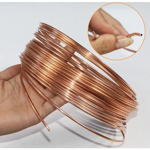 10m Thin tube Copper tube Air Conditioning Refrigerator Copper Pipe Soft Tube 99.9% T2 Copper DIY Cooling