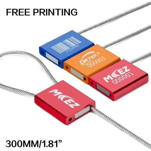 100pcs Pull Tight Wire Seals Locks Truck Security Aviation Steel Wire Cable Seals