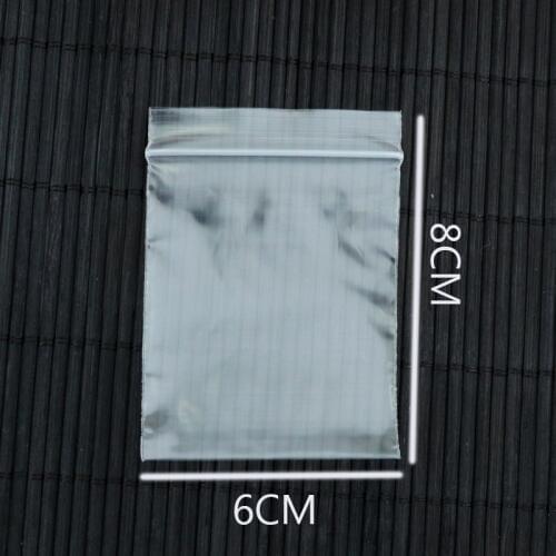 1000pcs/lot Plastic Bags 6x8cm Small Clear Ziplock Zip Zipped Lock Reclosable Poly Bag Jewelry Accessories Gift Packaging Bags