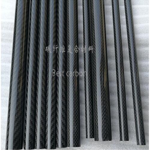 2pcs 3K carbon fiber tube 4X3 5X3 5X4 high strength carbon tube length 500mm