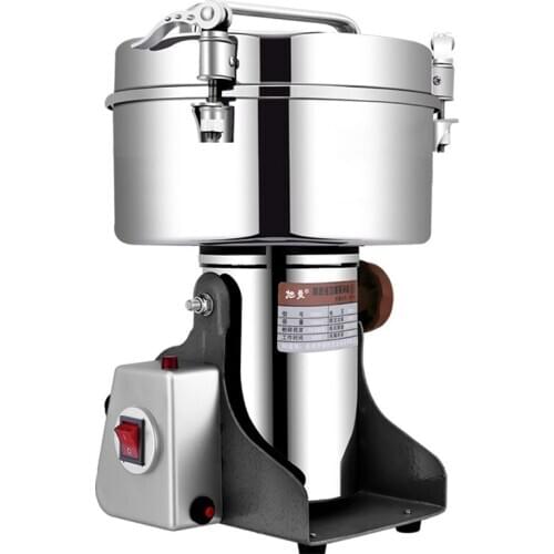 4500G Powder Grinder Spice Grinder Grain Crusher Large Commercial High Capacity Stainless Steel Pure Copper Motor