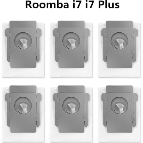 6pcs Washable Accessories Replacement Dust bag For irobot Roomba i7 i7 Plus + i7P E5 E6 Roombai7 Robot Vacuum Cleaner Parts Kits