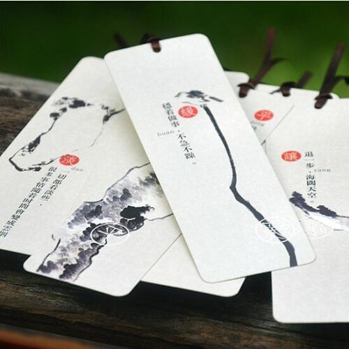 1pcs man made six-character bookmark wholesale 6 / set Chinese style send teacher creative classical gift